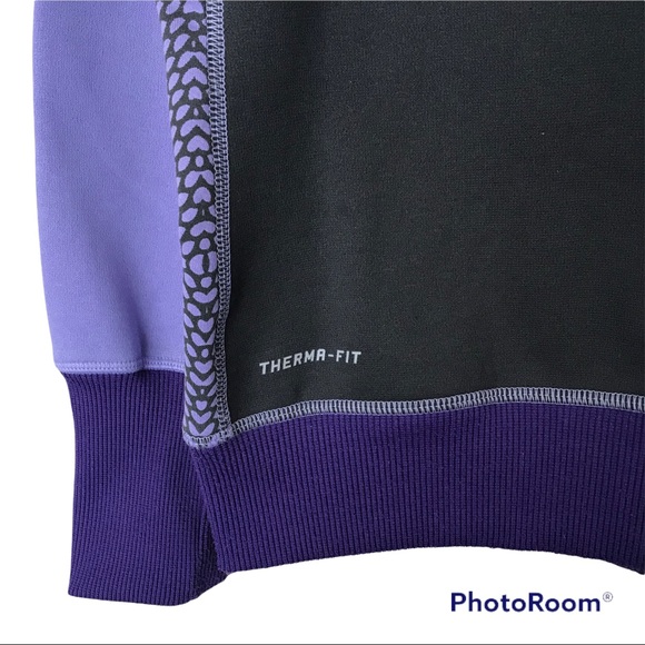Nike Therma-Fit Purple Zip Up Hooded Sweatshirt - Picture 5 of 11